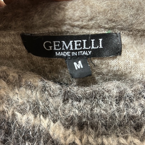Gemelli Made in Italy Mohair Alpaca Wool Blend Sweater Size M - Picture 2 of 4